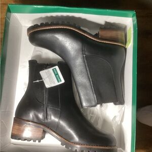 David Tate Santorini black leather ankle boots